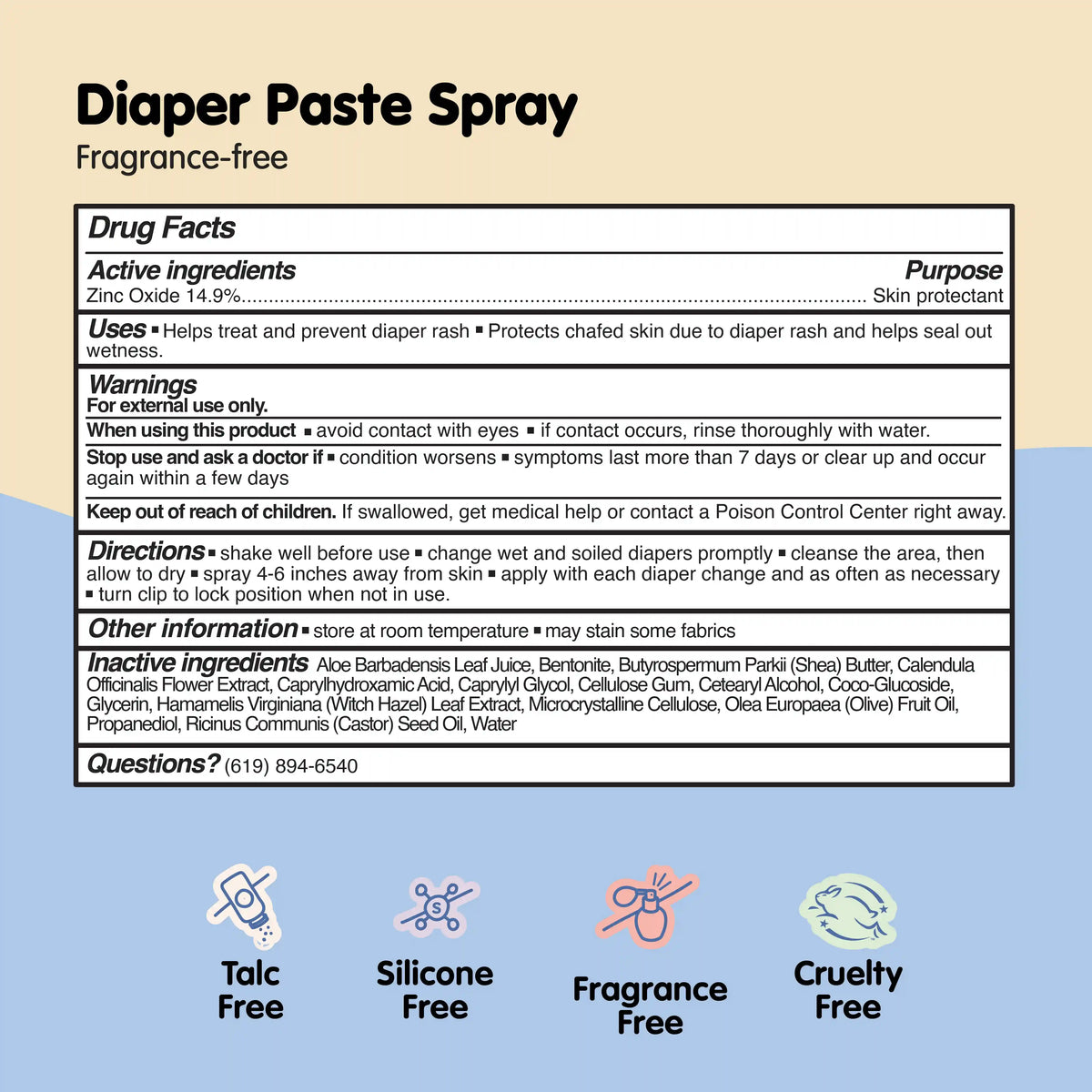 Sweet Cheeks Diaper Paste Spray
